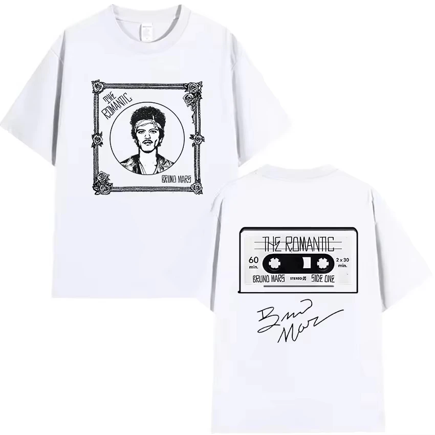 Vintage Fashion Eu - Bruno Mars Print Vintage T-shirt The