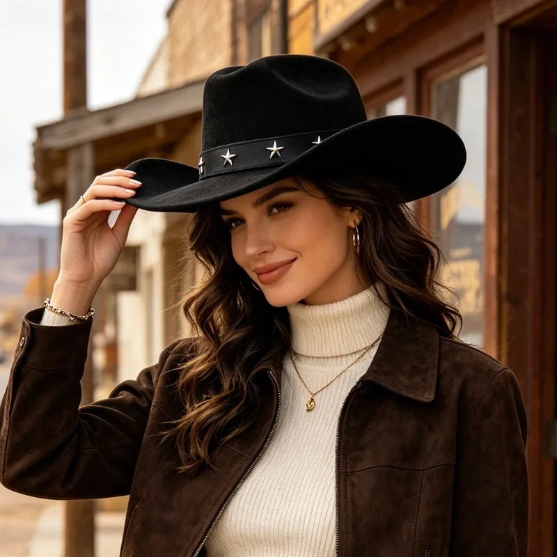 Women Hot Sale Wide Brim Cowbo - Vintage Fashion Eu recension och pris