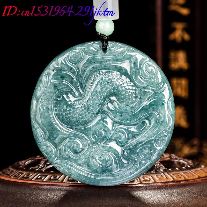 Burmese Jadeite Dragon Pendant - Vintage Fashion Necklace recension och pris