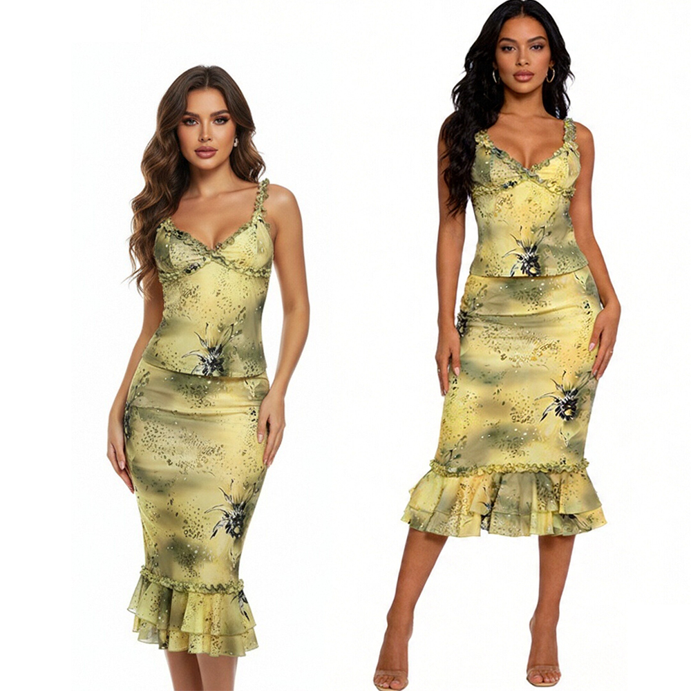 Women's Dress 2 Piece Floral P - V Vintage Fashion recension och pris