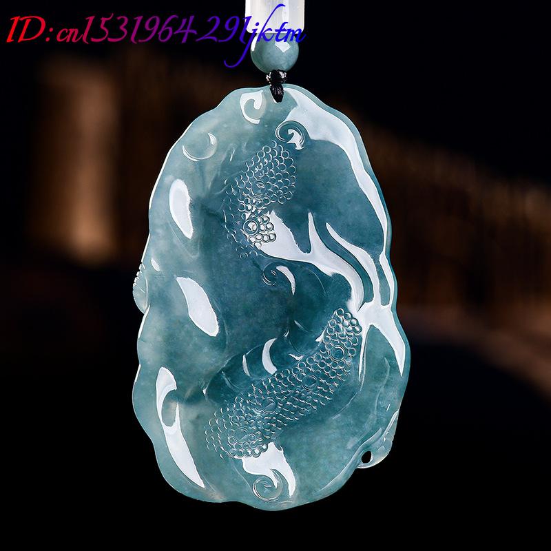 Natural Burmese Jadeite Dragon - Vintage Fashion Necklace recension och pris