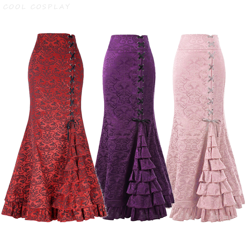Long Skirts Women Punk Fish Ta - Vintage Fashion Ai recension och pris