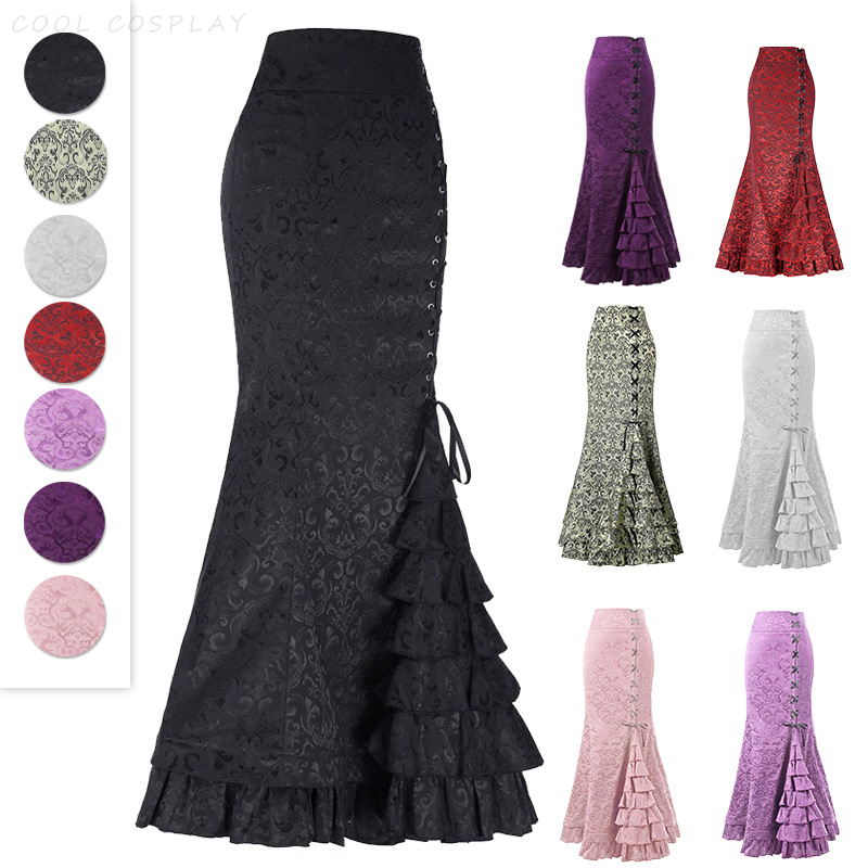 Long Skirts Women Punk Fish Ta - Vintage Fashion Ai recension och pris