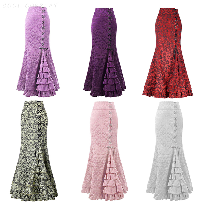 Long Skirts Women Punk Fish Ta - Vintage Fashion Ai recension och pris