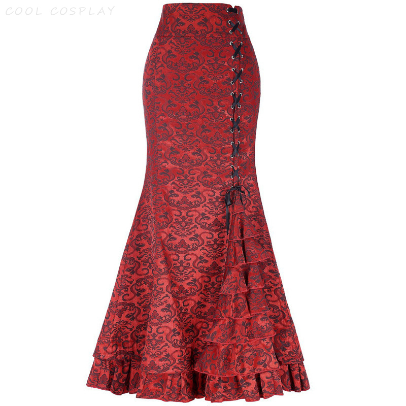 Long Skirts Women Punk Fish Ta - Vintage Fashion Ai recension och pris