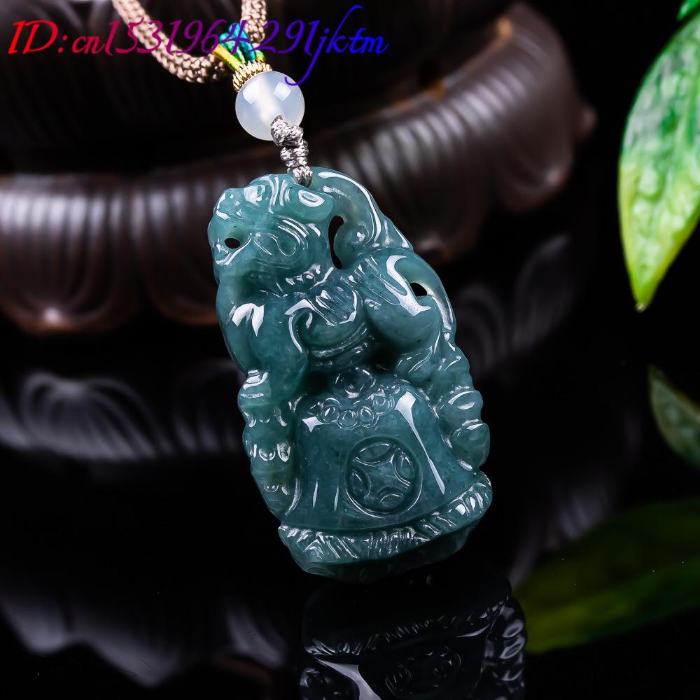 Burmese Jadeite Pixiu Pendant  - Vintage Fashion Necklace recension och pris
