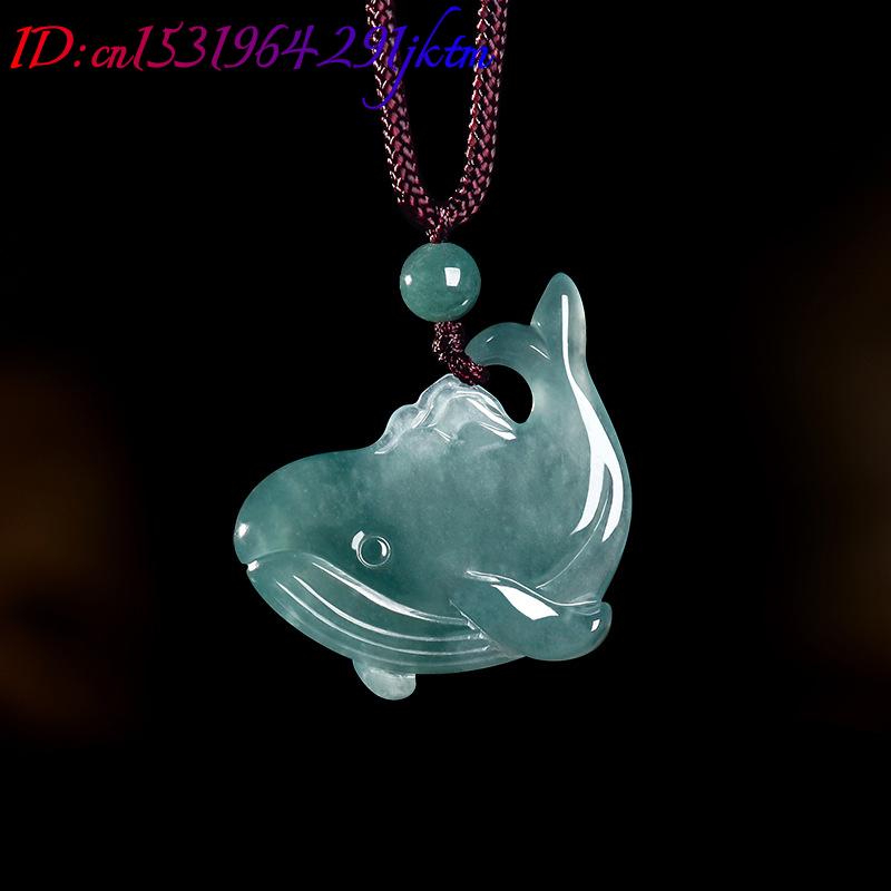 Natural Burmese Jadeite Whale  - Vintage Fashion Necklace recension och pris
