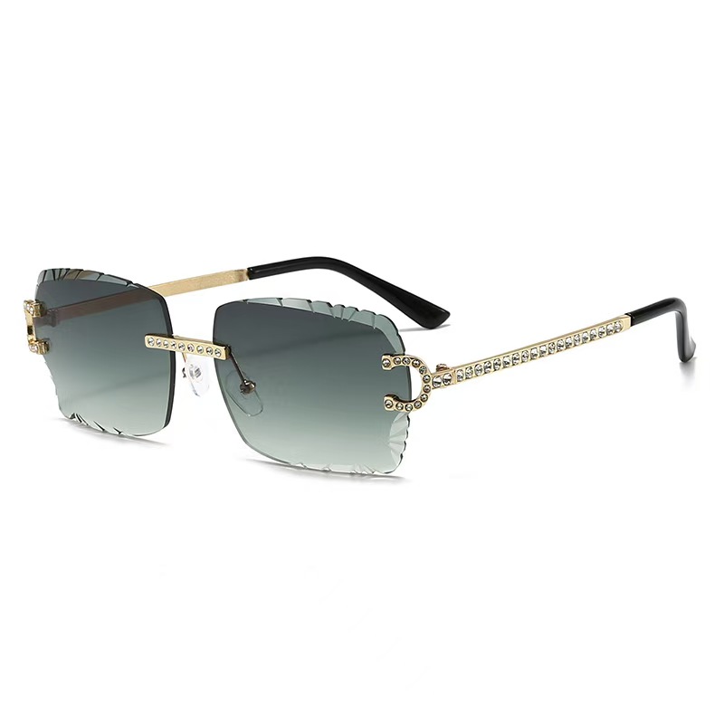 Fashion Rimless Square Sunglas - Vintage Fashion Images recension och pris