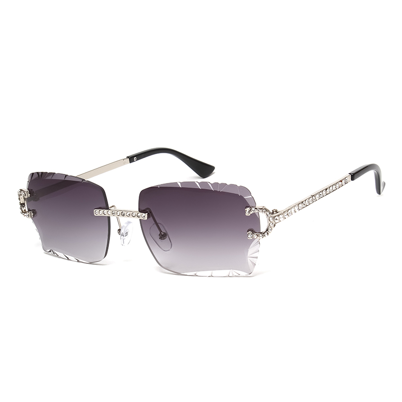 Fashion Rimless Square Sunglas - Vintage Fashion Images recension och pris